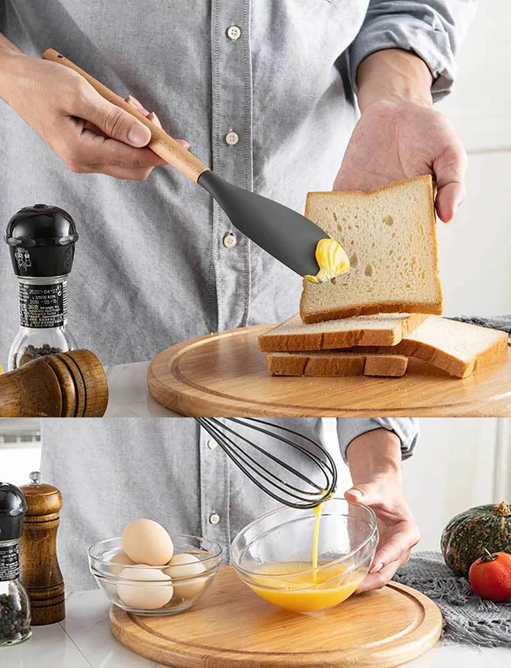 Silicone Kitchenware Cooking Utensils Set Non-stick Cookware Spatula Shovel Egg