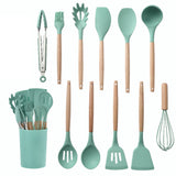 Silicone Kitchenware Cooking Utensils Set Non-stick Cookware Spatula Shovel Egg