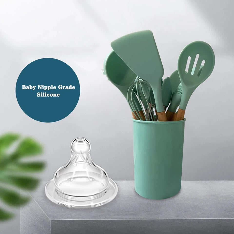 Silicone Kitchenware Cooking Utensils Set Non-stick Cookware Spatula Shovel Egg