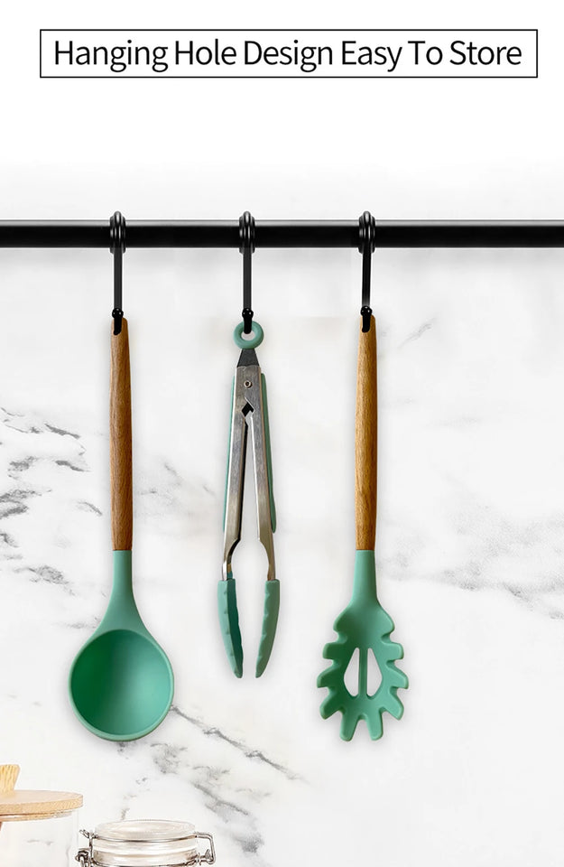 Silicone Kitchenware Cooking Utensils Set Non-stick Cookware Spatula Shovel Egg