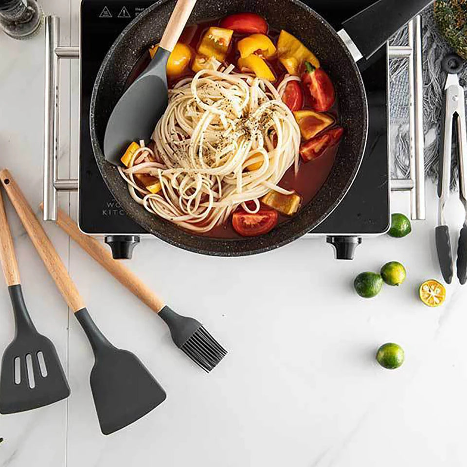 Silicone Kitchenware Cooking Utensils Set Non-stick Cookware Spatula Shovel Egg