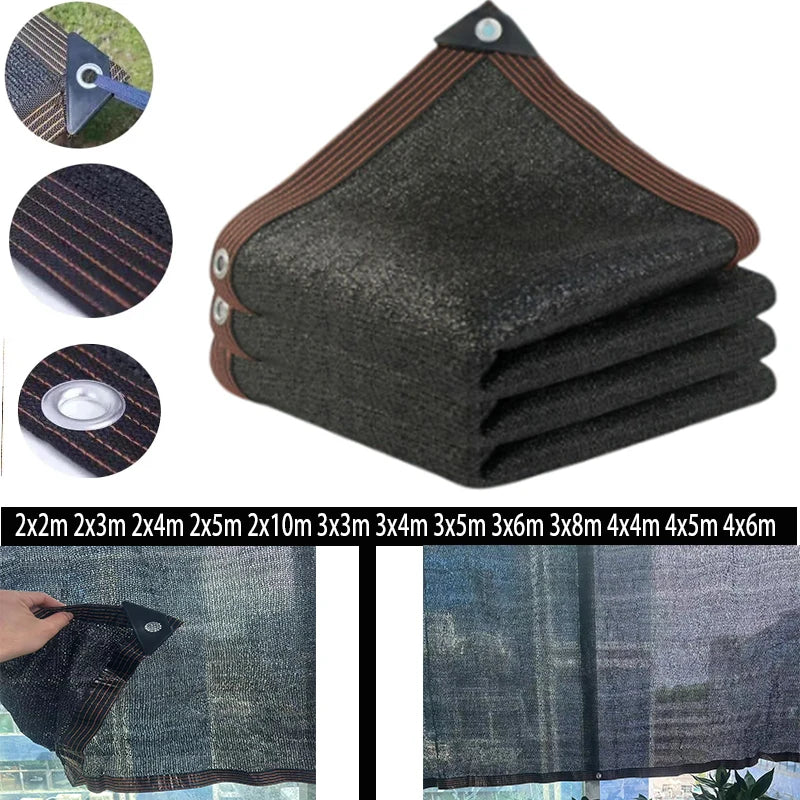 Anti UV Coffee Brown HDPE Sun Shade Sail