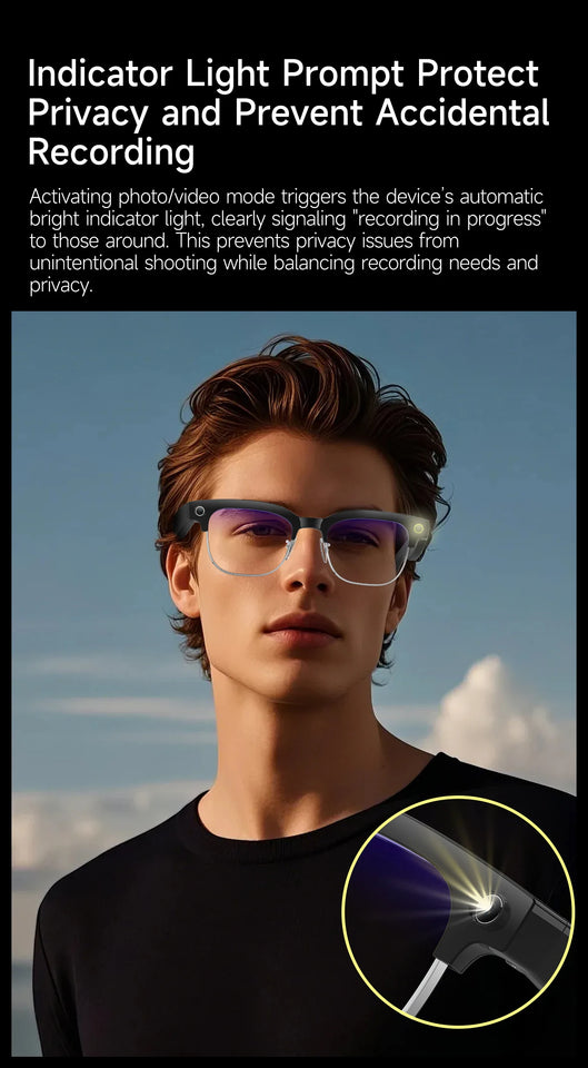 2026New 800W Pixel Camera Smart Glasses Men Video