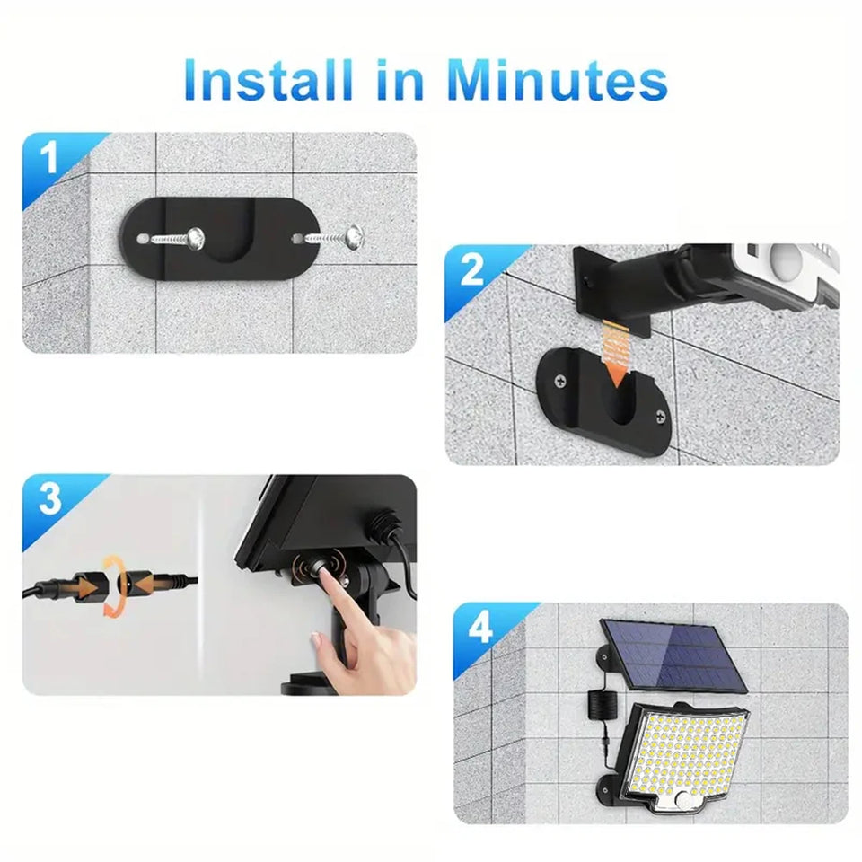 106 LED 3000LM Solar Powered Motion Sensor