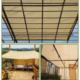 Anti UV Coffee Brown HDPE Sun Shade Sail Gazebo Sunblock Shade Cloth Sunshade Netting Terrace Balcony Screen Car Cover