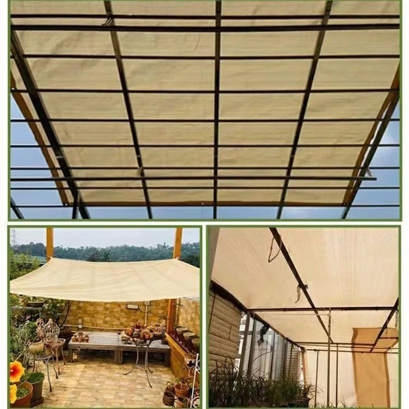 Anti UV Coffee Brown HDPE Sun Shade Sail
