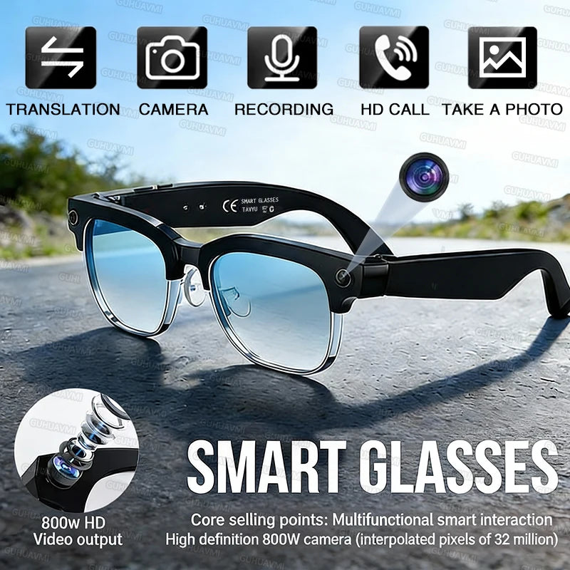 2026New 800W Pixel Camera Smart Glasses Men Video