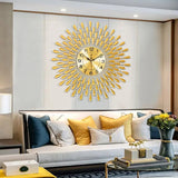 Crystal Sun Modern Style Silent Wall Clock