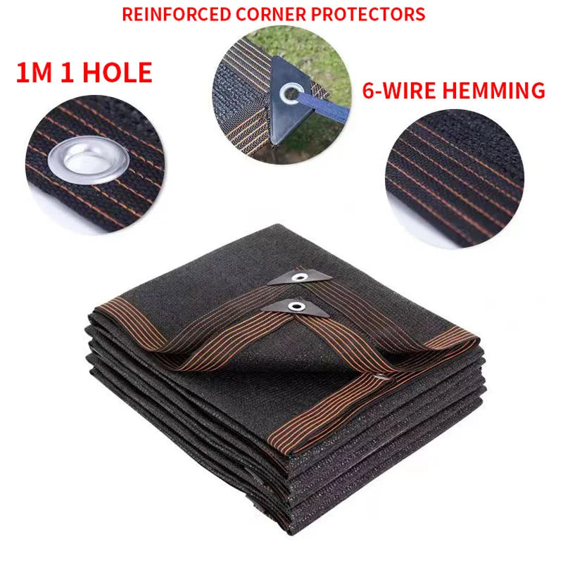 Anti UV Coffee Brown HDPE Sun Shade Sail Gazebo Sunblock Shade Cloth Sunshade Netting Terrace Balcony Screen Car Cover