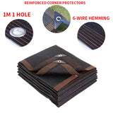 Anti UV Coffee Brown HDPE Sun Shade Sail