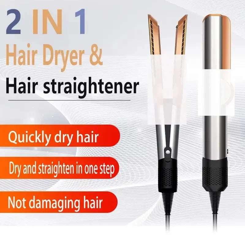 2-in-1 Negative Ion Hair Dryer Multi-Function Straightener