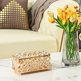 European Style Light Luxury Crystal Tissue Box Retro Coffee Table Paper Box