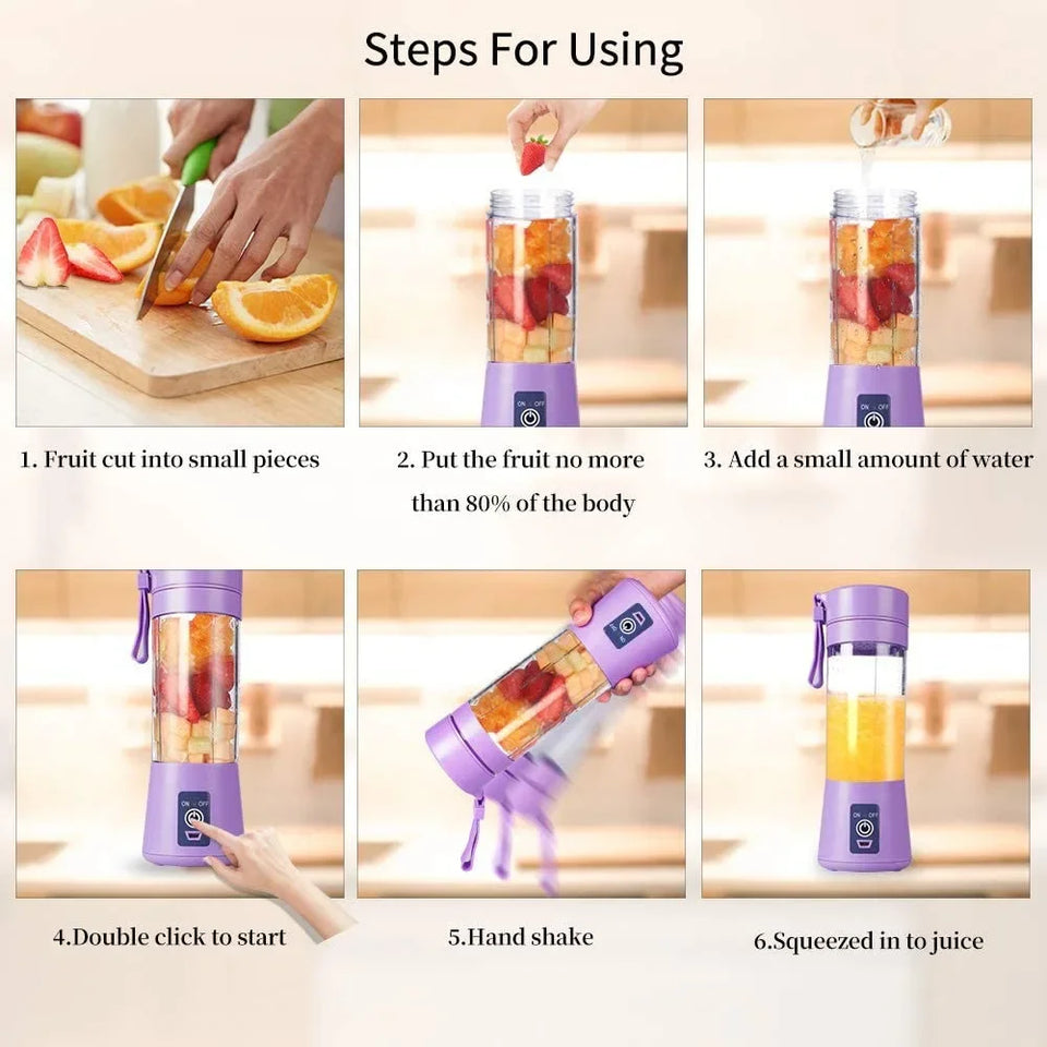 Portable Mini Electric Juicer USB Charging Smoothie Milkshake Make