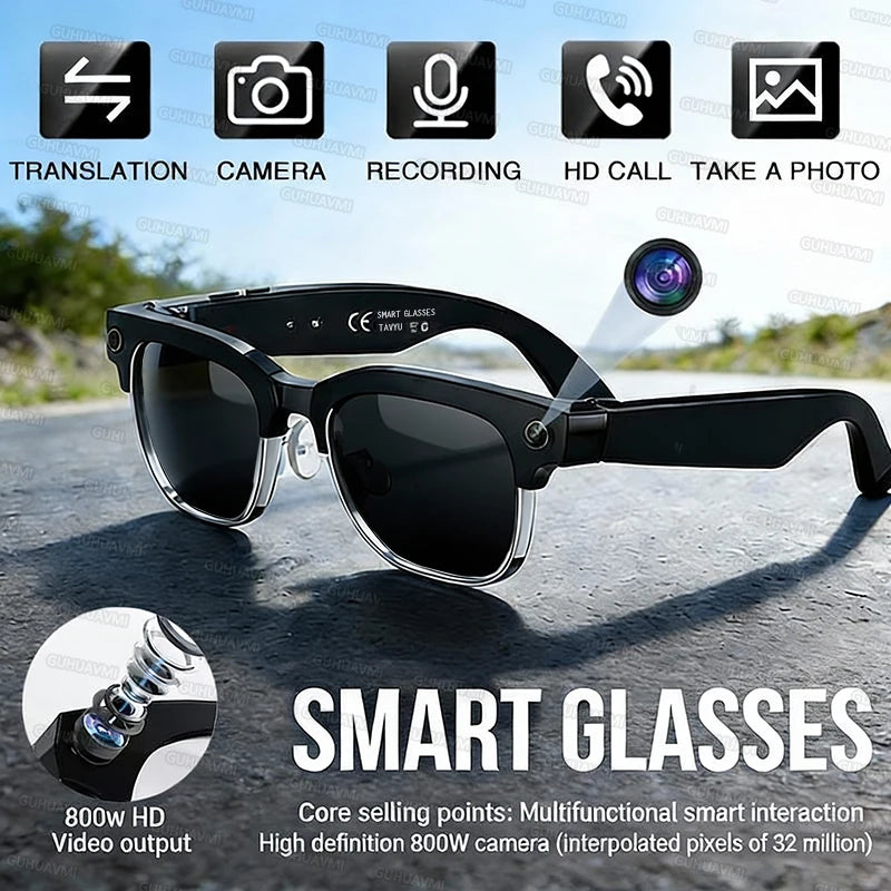 2026New 800W Pixel Camera Smart Glasses Men Video