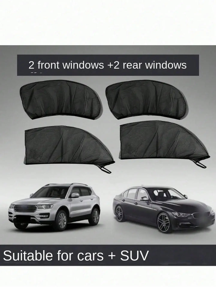 4-Piece Breathable Mesh Car Side Window Shade