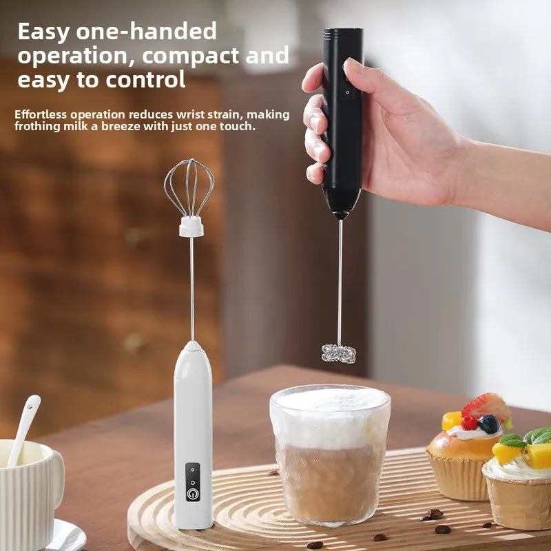 2-in-1 Kitchen Items USB Charging Electric Egg Beater Mini Blender Kitchens Accessories Mixer Household Gadgets Double Head Bar