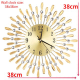 Crystal Sun Modern Style Silent Wall Clock