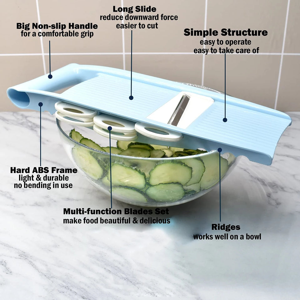 5 in 1 Mandoline Slicer for Kitchen Vegetable Slicer