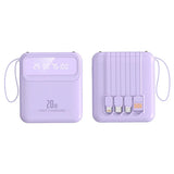 20000mAh Power Bank Built-in Cable Phone