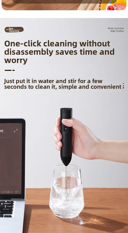 2-in-1 Kitchen Items USB Charging Electric Egg Beater Mini Blender Kitchens Accessories Mixer Household Gadgets Double Head Bar