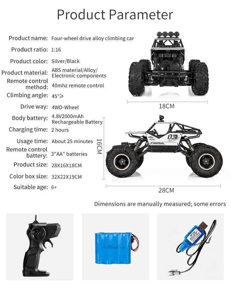 Oike RC Car Remote Control Climbing Vehicle