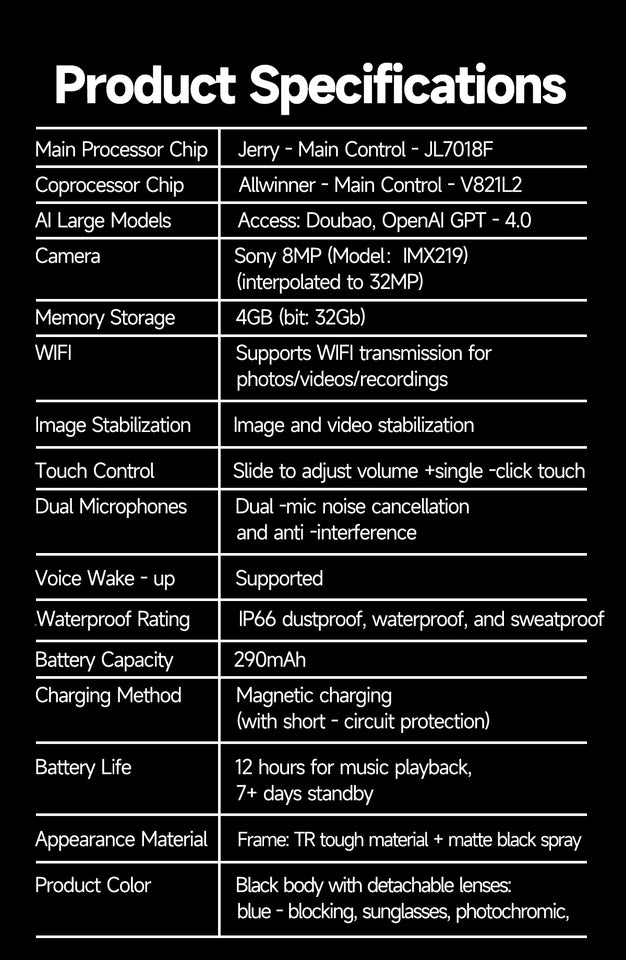 2026New 800W Pixel Camera Smart Glasses Men Video