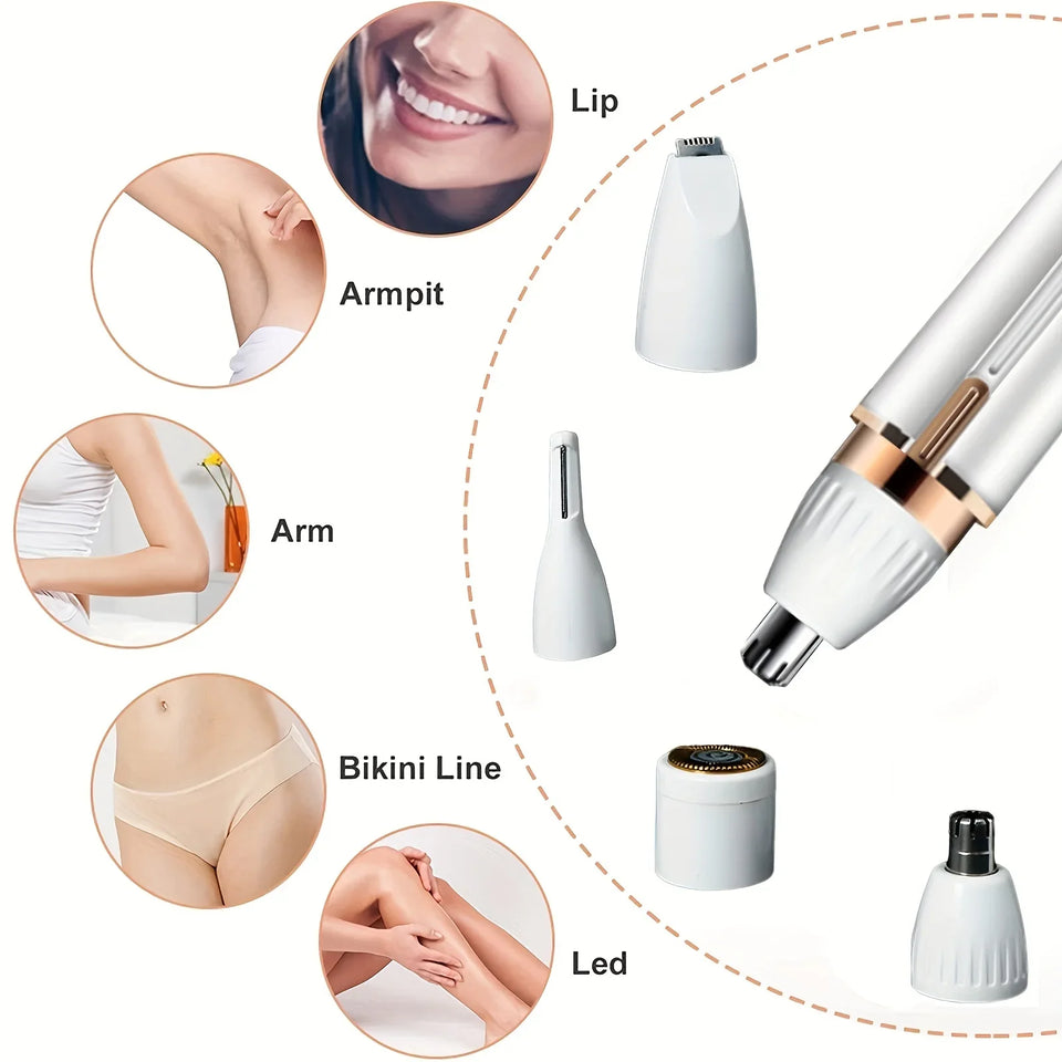 4 In 1 Electric Razor for Women Full Body Shaving