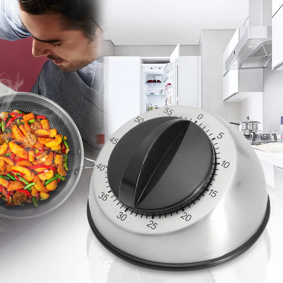 Creative Magnetic Stainless Steel Timer Mechanical Digital Kitchen Timer Cooking