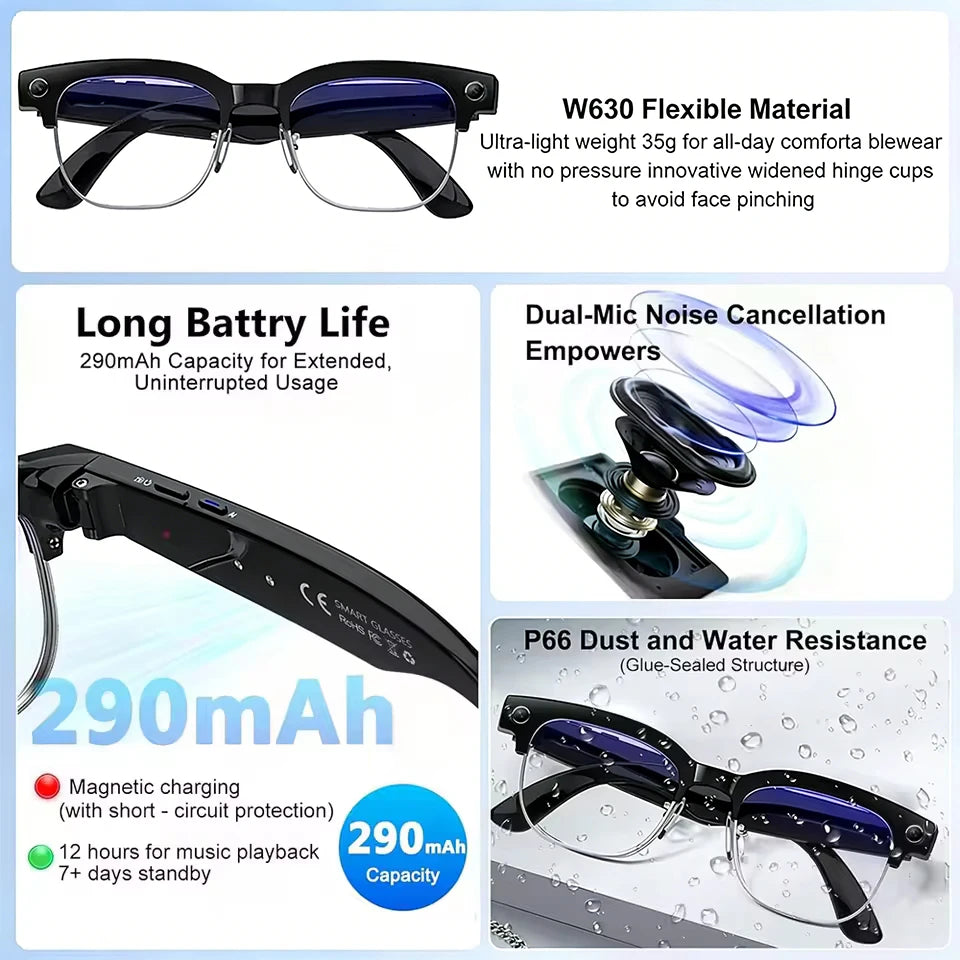 2026New 800W Pixel Camera Smart Glasses Men Video
