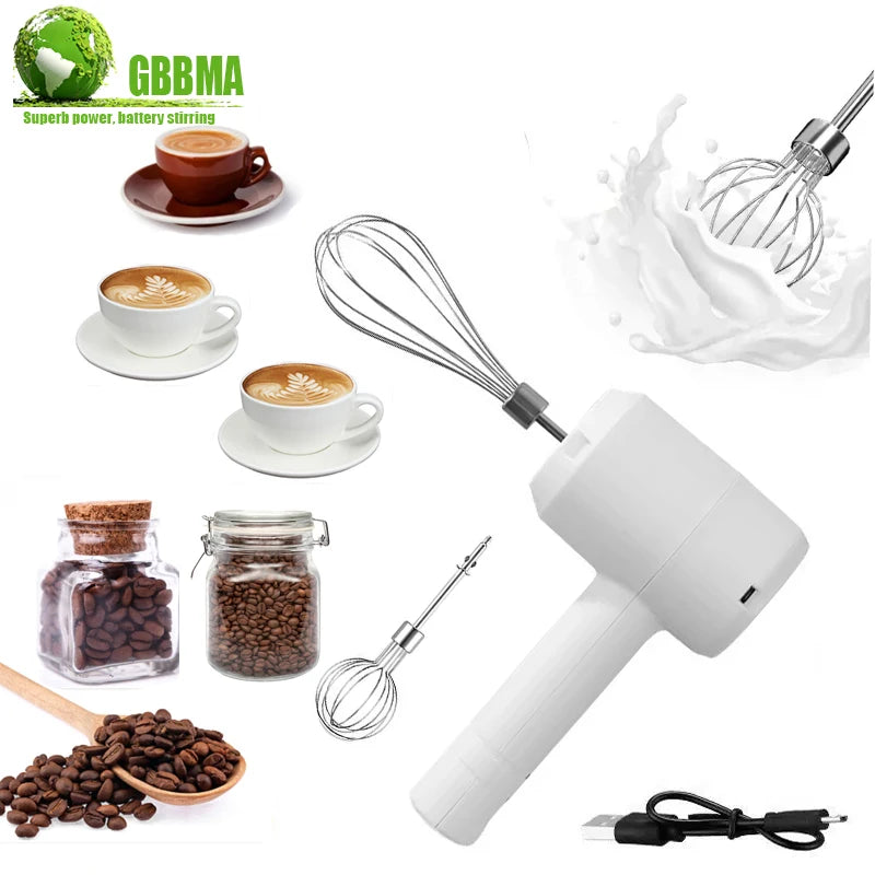 Diwiter 1 PCS Wireless Electric Food Mixer Portable 3 Speeds Egg Beater Baking