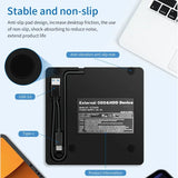 External DVD RW CD Burner USB 3.0 Type C 2-in-1 Slim Drive Burner Reader