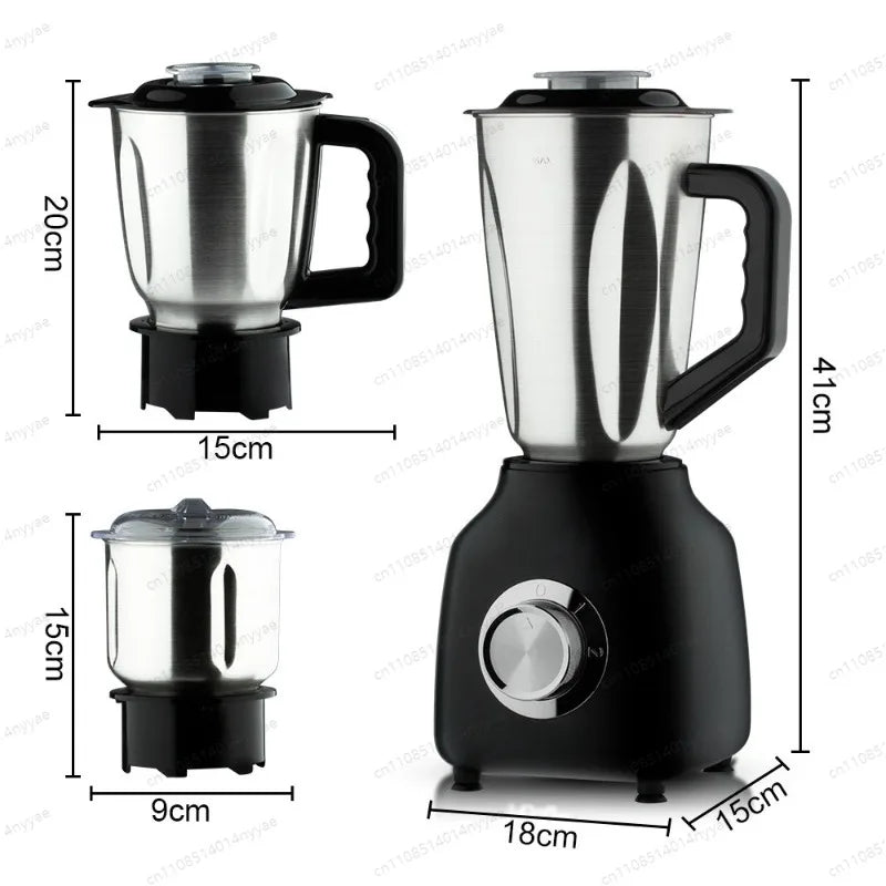 Pro 3-in-1 Kitchen Machine: Blender, Juicer & Grinder