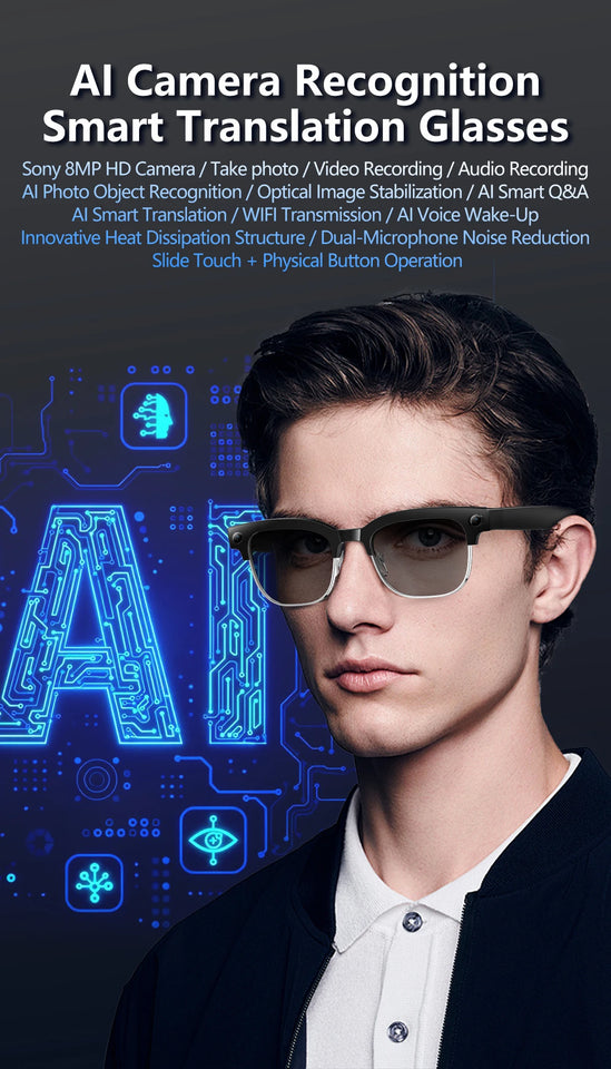 2026New 800W Pixel Camera Smart Glasses Men Video
