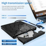 External DVD RW CD Burner USB 3.0 Type C 2-in-1 Slim Drive Burner Reader