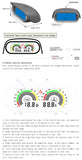 12V/24V 2 IN 1 Car Truck LCD Gauge Water Temperature Gauges +Voltmeter With 1/8 NPT Temp Sensor Water Temp Meter for Auto Cars